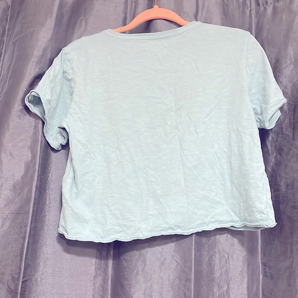 GUESS BABY BLUE CROPPED SHIRT - Picture 2 of 2